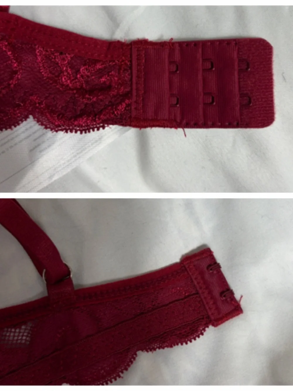 Avidlove red lace mesh sheer underwire bra size XL